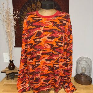 Vintage Trukfit Sweatshirt Men's 2XX Red Brown Camo  Pullover Urban Streetwear